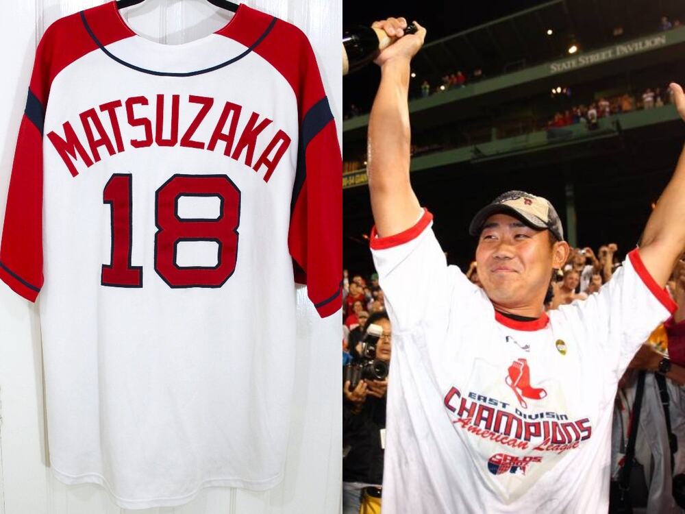 Daisuke MATSUZAKA #18 Boston Red Sox 2000s Majestic jersey XL white MLB vtg